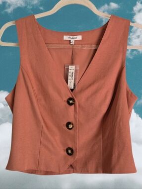 🤎NWT Madewell Katrina Crop Vest - Dried Rose 🤎🥀